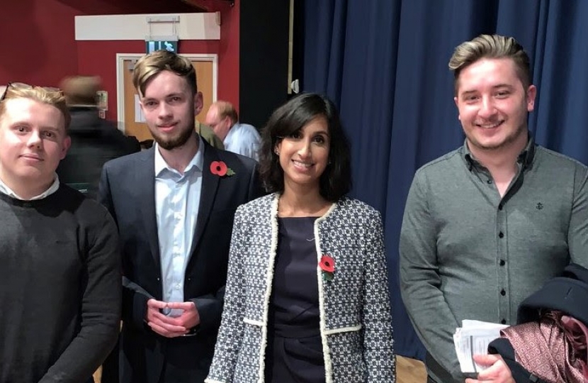 Claire Coutinho with some of the East Surrey Young Conservatives