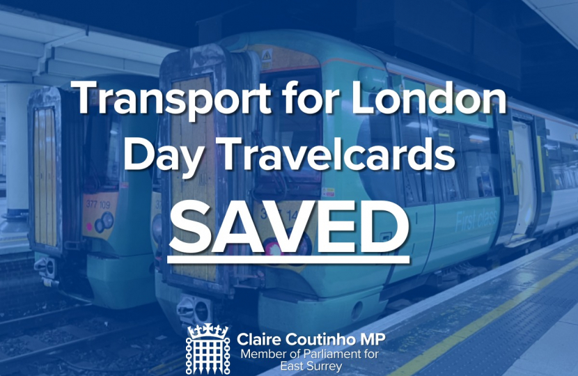 Day Travelcard Saved